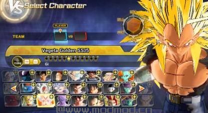 求龙珠：超宇宙2 v1.08黄金贝吉塔超级赛亚人五段MOD网盘！