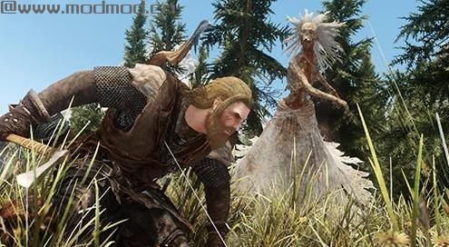 求分享上古卷轴5 巫师3瘟疫女妖生物MOD下载地址!