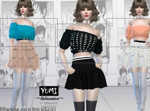 求分享模拟人生4 v1.31YUMI女士洛丽塔短袖高腰抹胸衣MOD下载地址!