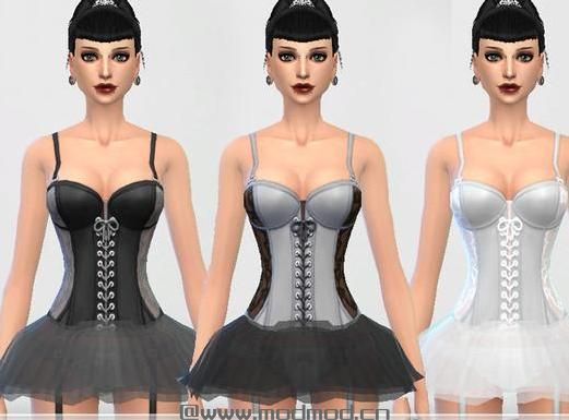 谁能给我模拟人生4 女士束腰紧身短裙连裤袜套装MODmod下载地址吗？