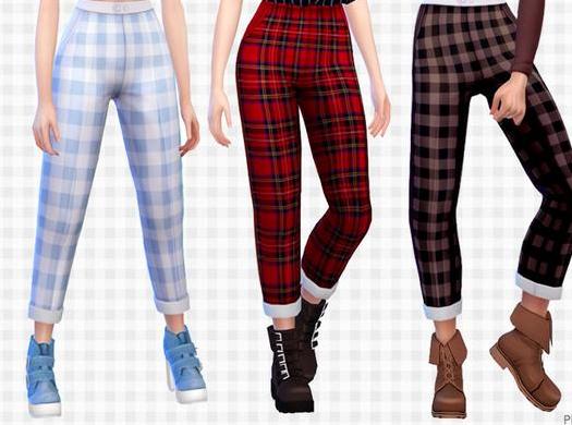 哪里有模拟人生4 Remy花格子宽松高尔夫球裤MOD百度网盘地址!