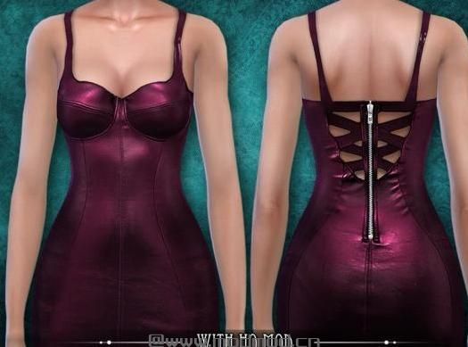 请问谁有免费使用的模拟人生4 v1.31Exclusion皮革材质背拉链迷你裙MOD?