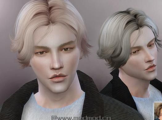 请问谁有免费下载的模拟人生4 WINGSOE0111男士欧美校园范中分微卷发型MOD?