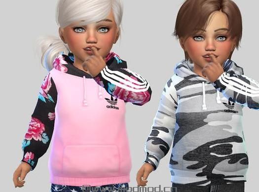 请问谁有免费下载的模拟人生4 v1.33童装运动花纹连帽卫衣MOD?