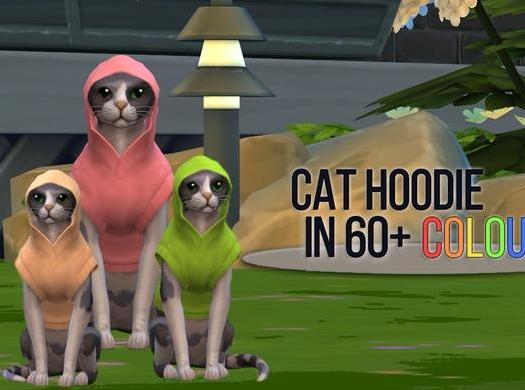 求模拟人生4 v1.36喵星人猫咪单卫衣宠物衣服MOD资源！