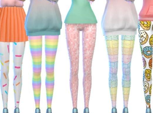 请问谁有免费下载的模拟人生4 女士可爱汤博卡通碎花打底裤MOD V2?