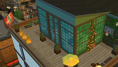 模拟人生4 现代轻奢工业风喷泉景观顶层公寓MOD