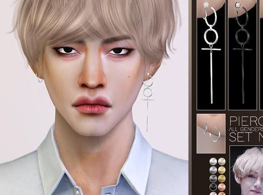 求哪里可以下载模拟人生4 v1.31N22吊环十字BTS V金属耳坠MOD？