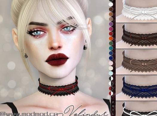 来分享模拟人生4 Volindur女士洛丽塔风布带项环MOD下载资源！