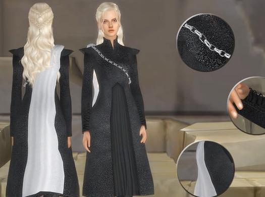 模拟人生4 龙妈丹妮莉丝龙石岛君主长袍MOD