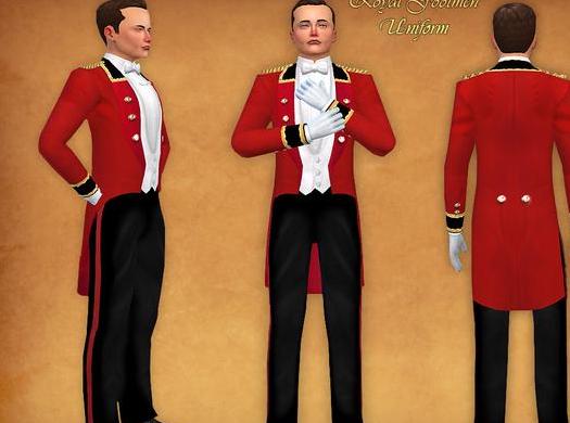 哪里有模拟人生4 英系皇家侍应酒店员工制服MOD百度网盘地址!