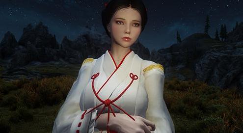 求上古卷轴5 和风弓道射手少女羽伢子随从MOD网盘！