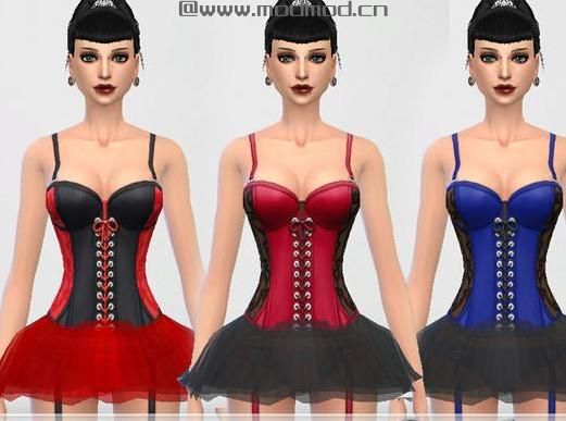 谁能给我模拟人生4 女士束腰紧身短裙连裤袜套装MODmod下载地址吗？
