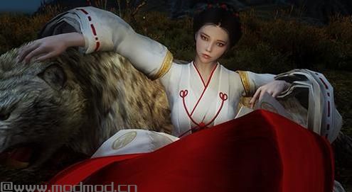 求上古卷轴5 和风弓道射手少女羽伢子随从MOD网盘！