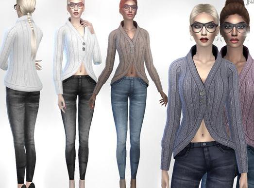 求分享模拟人生4 Deskwa女士质感毛衣外套MOD下载地址!