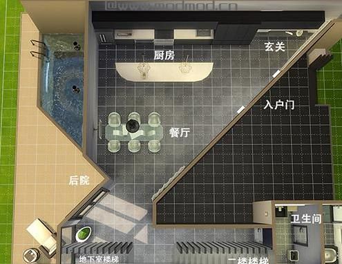 模拟人生4 v1.31后现代方形设计感实用小别墅MOD