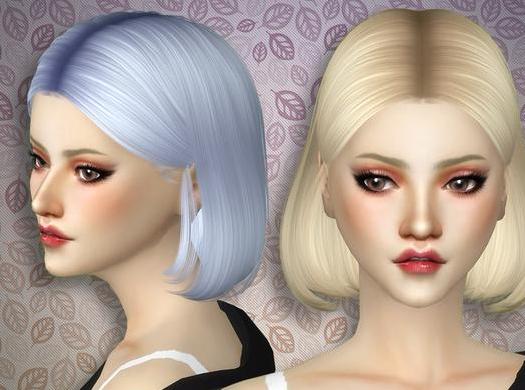 求模拟人生4 Pisces女生偶像剧范清新中分短发MOD资源！