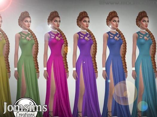 求模拟人生4 v1.31Agavala女神高开叉连衣长裙MOD网盘！