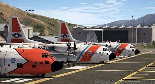 求侠盗猎车5 USCG C-130大力士空战运输机整合包MOD资源！