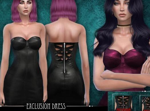 请问谁有免费使用的模拟人生4 v1.31Exclusion皮革材质背拉链迷你裙MOD?