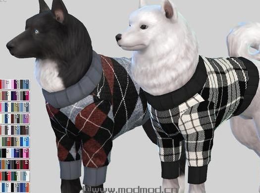 来分享模拟人生4 v1.36Burberry大型犬格子毛衣整合包MOD下载资源！