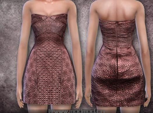 哪里有模拟人生4 v1.31女士蛇皮拉链抹胸小短裙MOD百度网盘地址!