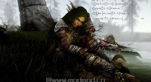 来分享上古卷轴5 战斗冰法半龙人少女沼泽米娜随从MOD下载资源！
