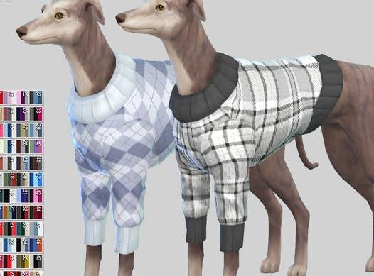 来分享模拟人生4 v1.36Burberry大型犬格子毛衣整合包MOD下载资源！