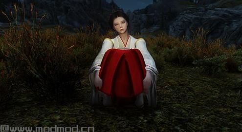 求上古卷轴5 和风弓道射手少女羽伢子随从MOD网盘！