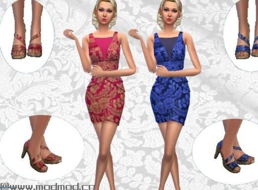 谁能给我模拟人生4 泰国风收腰修身裹臀连衣裙MODmod下载地址吗？