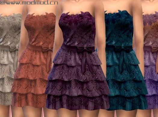 求分享模拟人生4 Lounacutex女士甜美可爱系蕾丝小塔裙MOD下载地址!