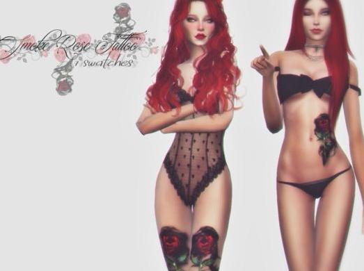 求分享模拟人生4 v1.31女士黑烟雾玫瑰性感纹身MOD下载地址!