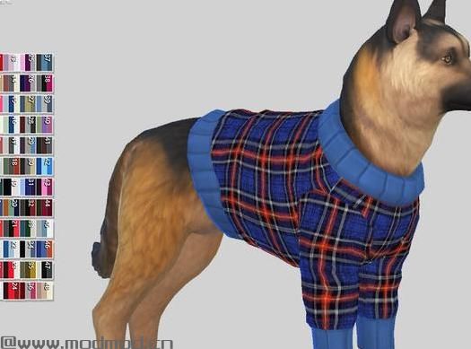 来分享模拟人生4 v1.36Burberry大型犬格子毛衣整合包MOD下载资源！