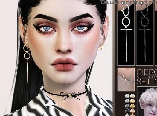 求哪里可以下载模拟人生4 v1.31N22吊环十字BTS V金属耳坠MOD？