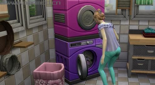 请问谁有免费下载的模拟人生4 v1.38滚筒洗衣机紫色粉红重新着色MOD?