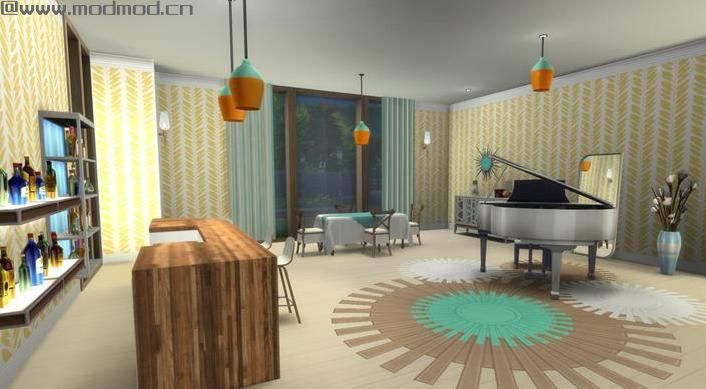 谁能给我模拟人生4 v1.37 6号现代风公馆平顶别墅MODmod下载地址吗？