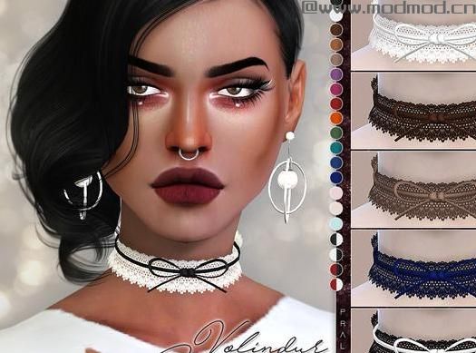 来分享模拟人生4 Volindur女士洛丽塔风布带项环MOD下载资源！