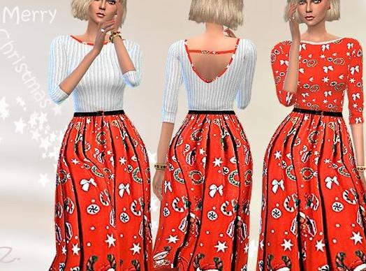 请问谁有免费下载的模拟人生4 v1.31女士圣诞节长连衣棉裙MOD?