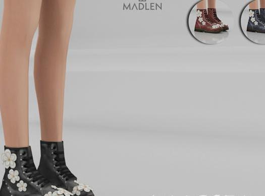 模拟人生4 Kalista女士小百花皮革系带高帮马丁靴MOD