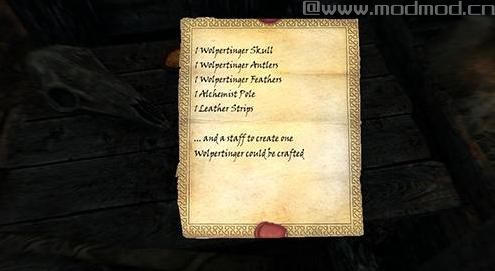 上古卷轴5 复活节Wolpertinger鹿角翼兔生物MOD