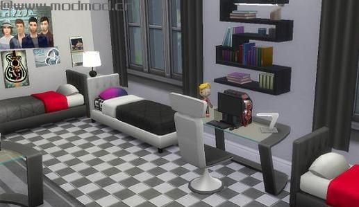 模拟人生4 考佩柏校区四人男生公寓MOD