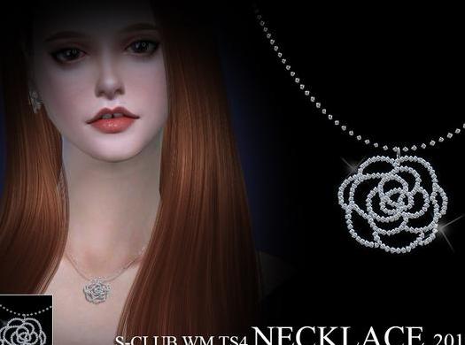 模拟人生4 S-ClubF201802女士玫瑰花环钻石项坠MOD