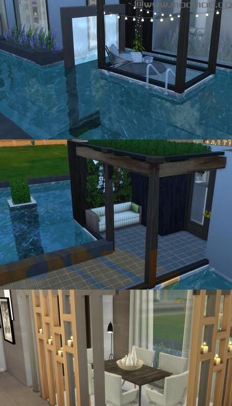 模拟人生4 30x20现代别墅模拟人生4mod