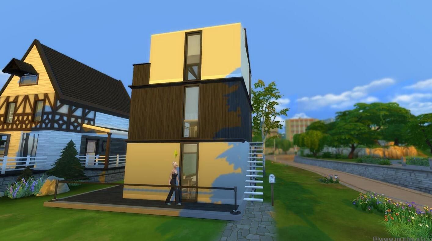 模拟人生4 黑白极简主义单身屋模拟人生4mod