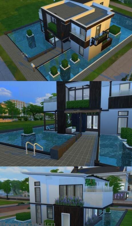 模拟人生4 30x20现代别墅模拟人生4mod