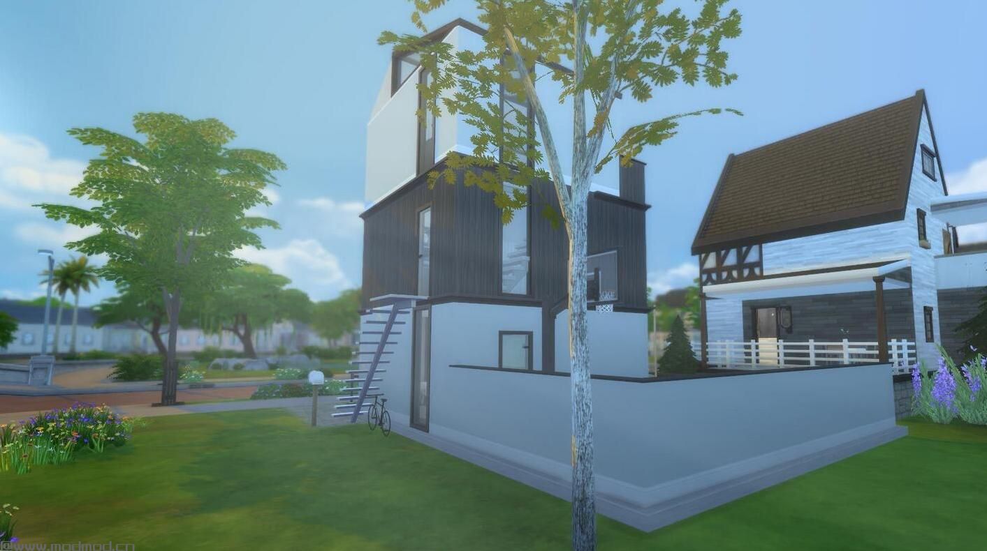 模拟人生4 黑白极简主义单身屋模拟人生4mod