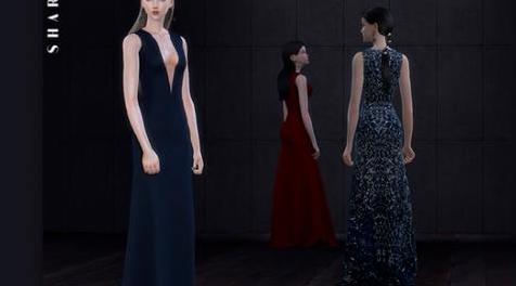 模拟人生4MOD：Bobur Sharon dress 连衣裙
