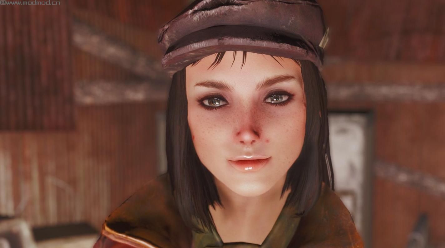 辐射4MOD：废土萝莉Piper/大萌神Curie/萝莉汉子Cait（新增一个脸部材质）