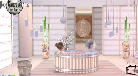 模拟人生4MOD：JOMSIMS ETSU木质浴室一套