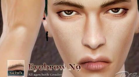 模拟人生4MOD：[Tifa]S4_Eyebrow N9_M 眉毛